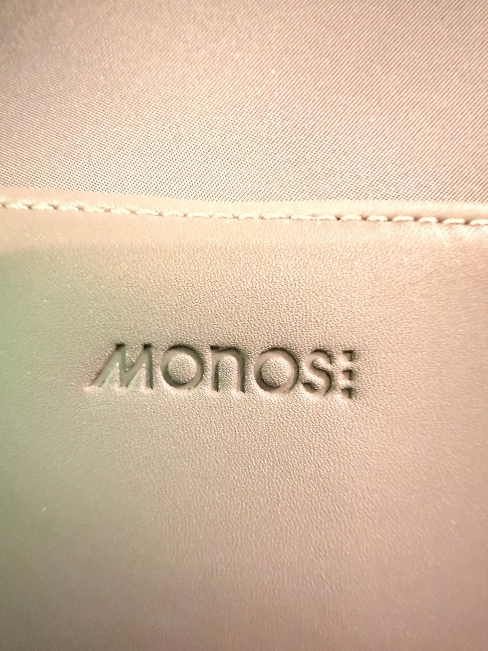 Monos Metro Gray Vegan Leather Travel Laptop Backpack QuickSnap Kit Included - Picture 12 of 16
